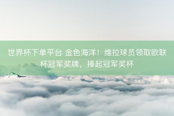 世界杯下单平台 金色海洋！维拉球员领取欧联杯冠军奖牌，捧起冠军奖杯