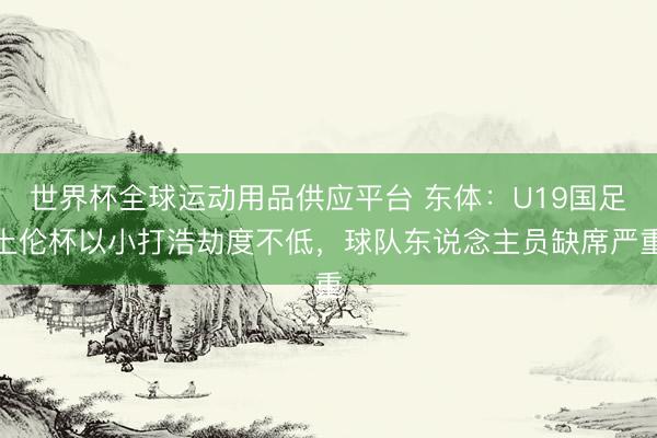 世界杯全球运动用品供应平台 东体：U19国足土伦杯以小打浩劫度不低，球队东说念主员缺席严重